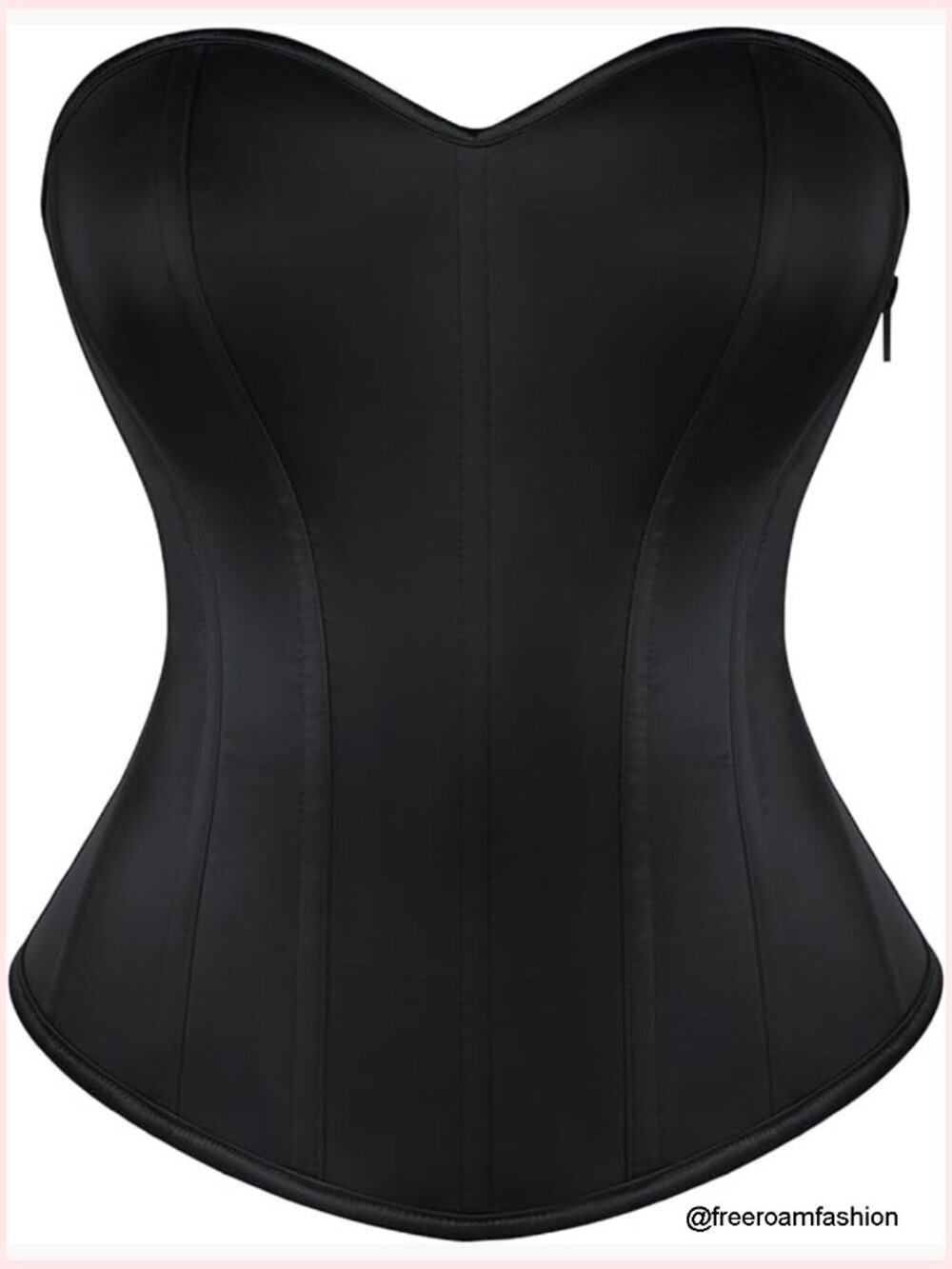 Strapless Corset Top Bustier, Fishboned Waist Cincher, Sweetheart Neckline
